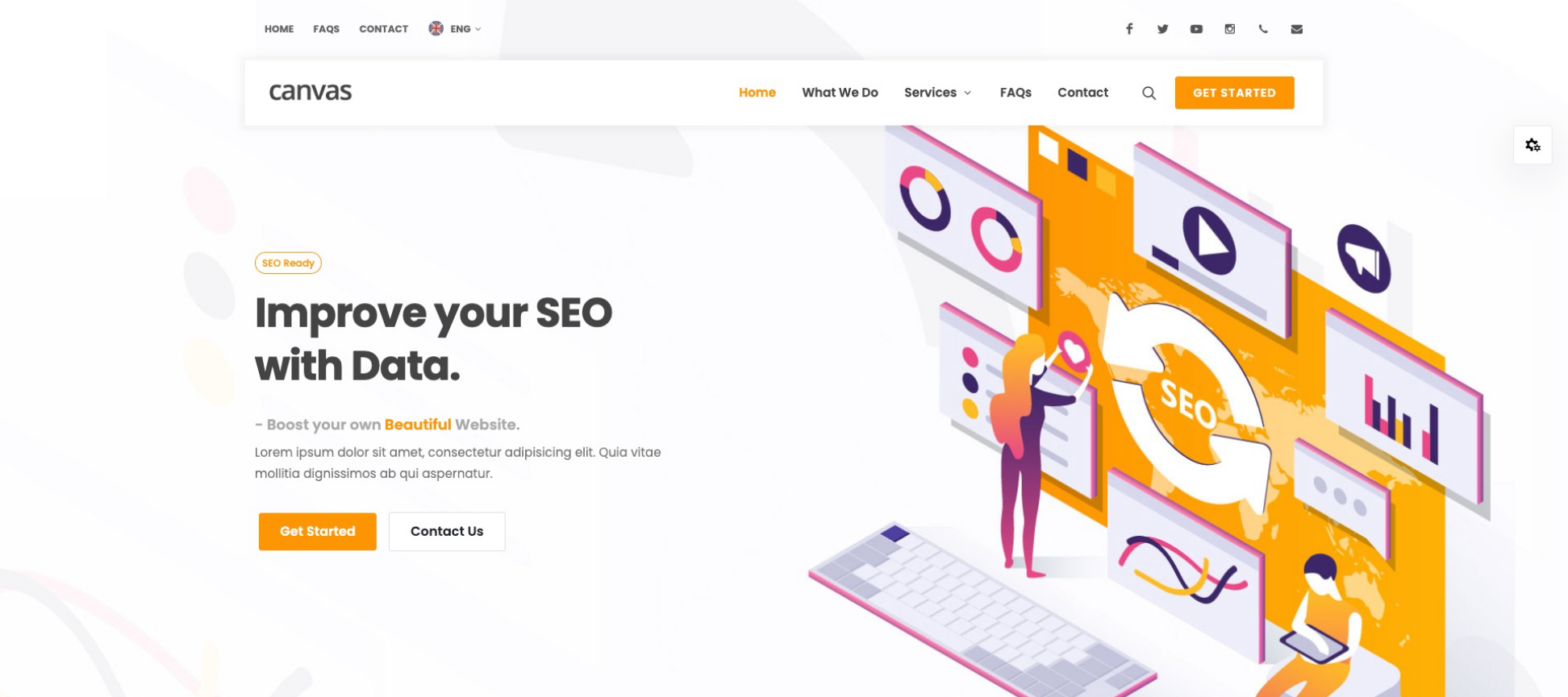 Integro project showcase interface