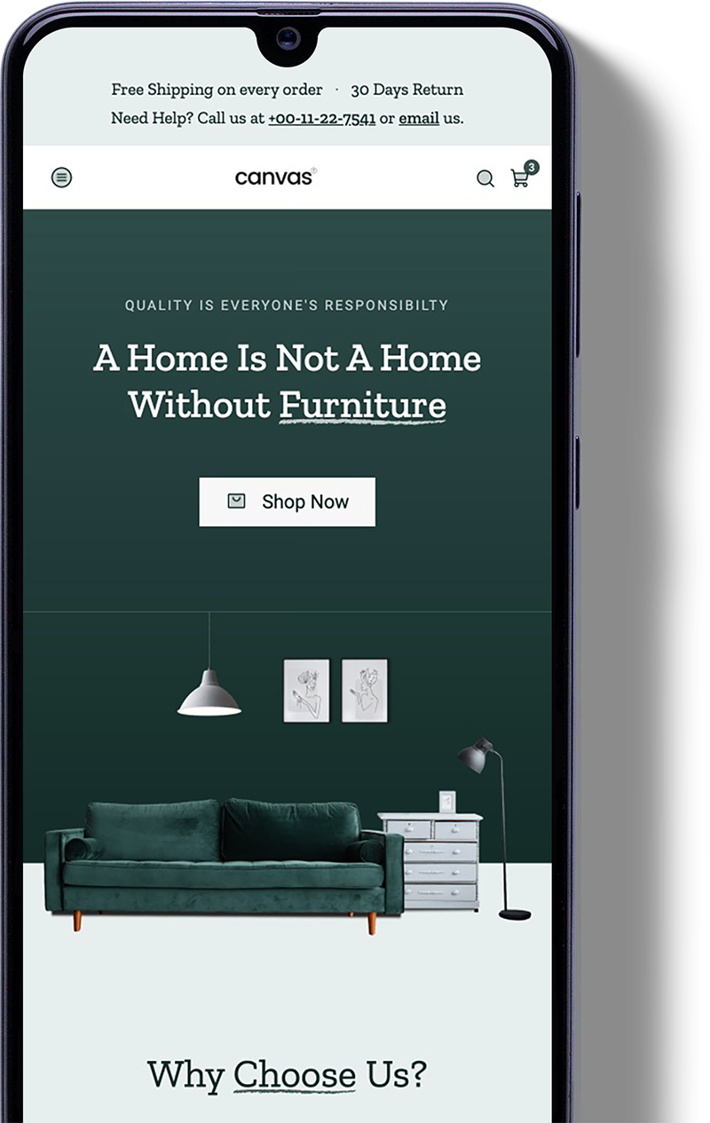 Smartphone displaying app features
