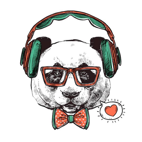 Hipster portrait animal NFT artwork