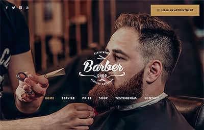Barber shop website preview