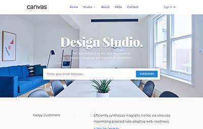 Interior design website preview