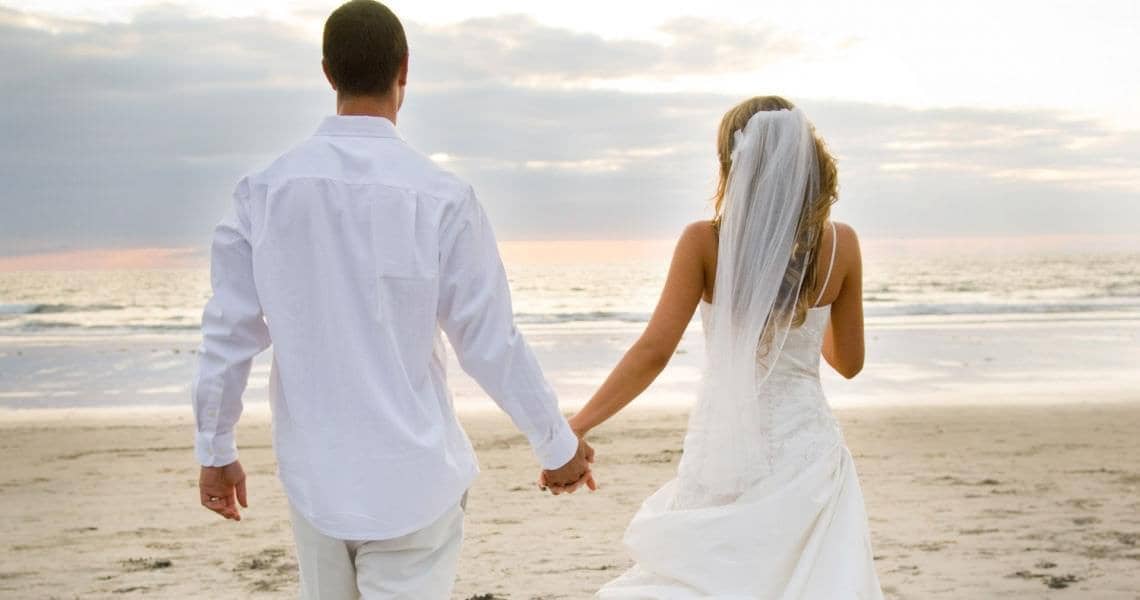 Bride and groom together
