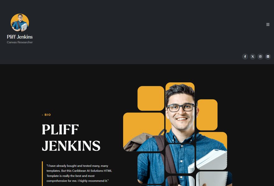 Academic website example