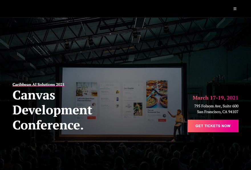 Conference website example