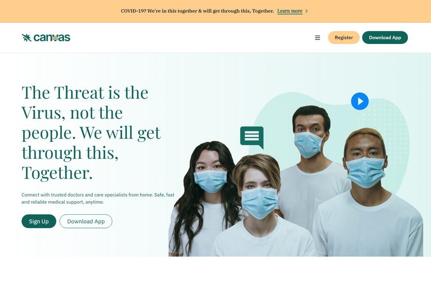 Covid Care website example
