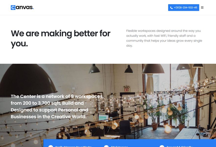 CoWorking website example