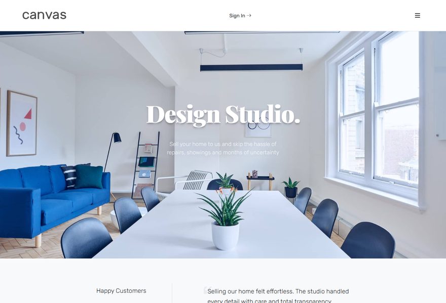 Interior Design website example