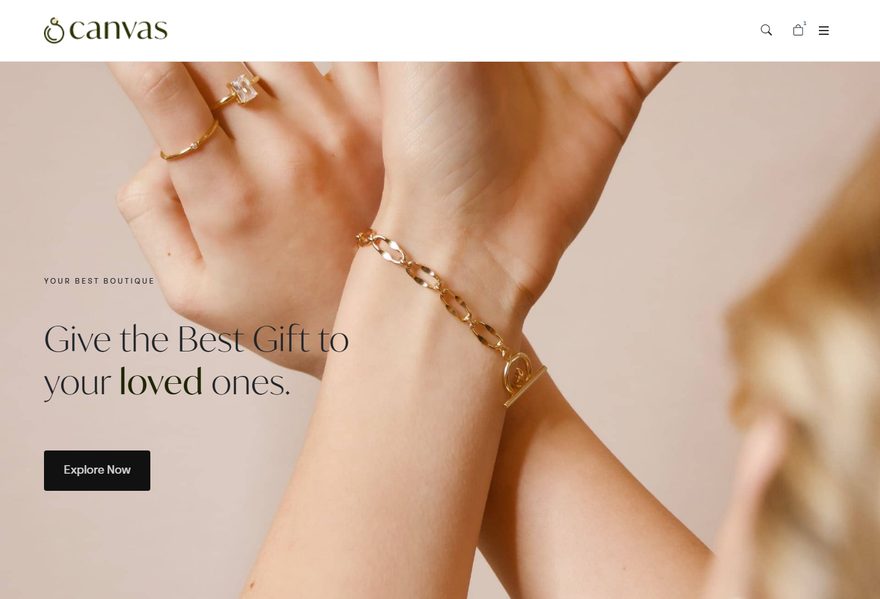 Jewellery Boutique website example