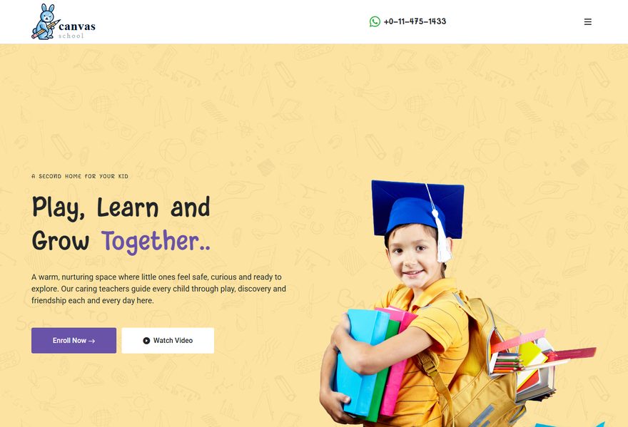 Kindergarten website example