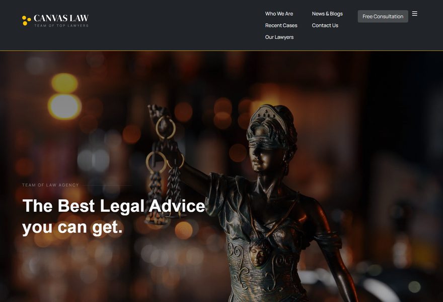 Law Firm website example