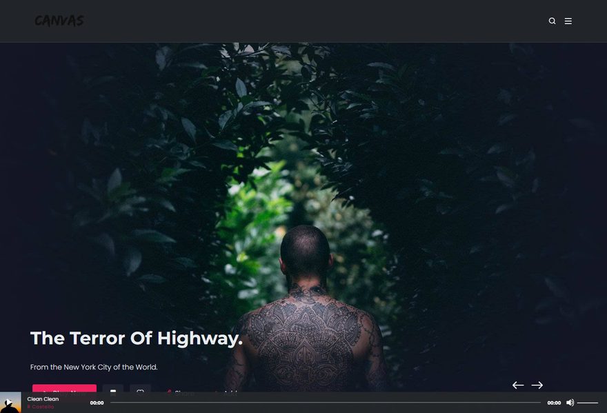 Music website example