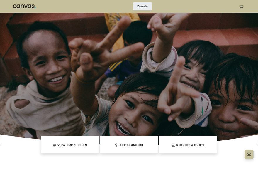 Non-Profit website example