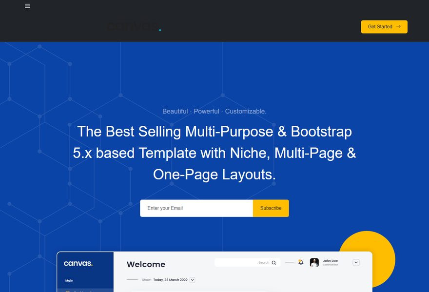 SAAS website example
