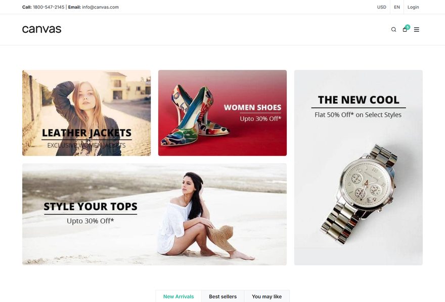 eCommerce 1 website example