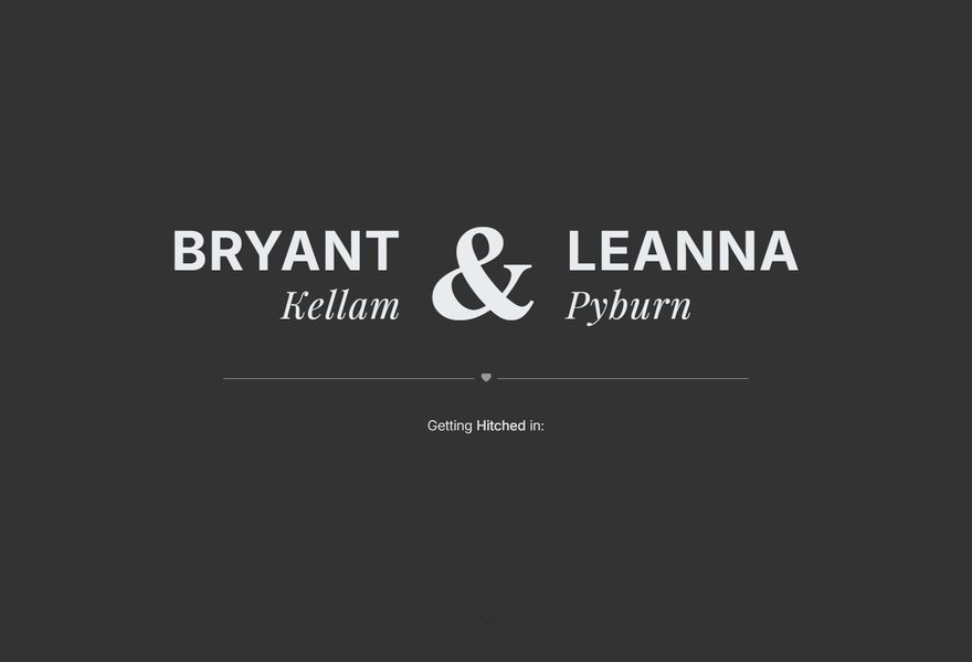 Wedding website example