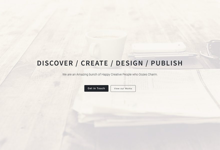 Dots Menu website example