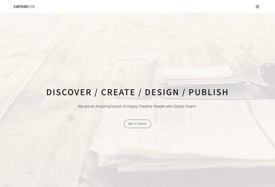 Fullscreen Parallax Light website example