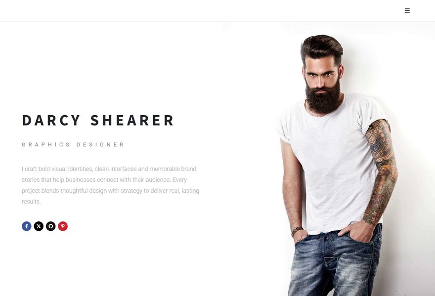 Personal website example