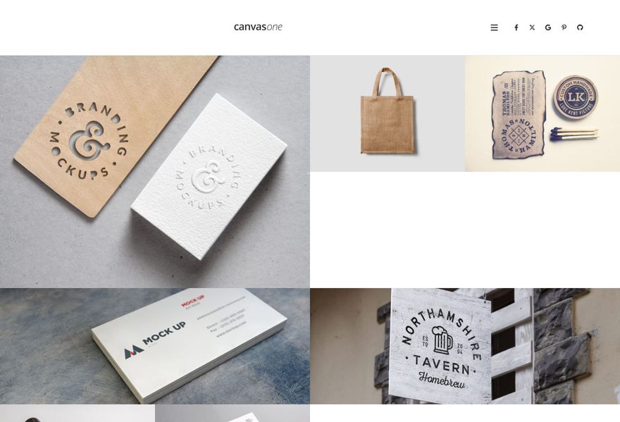 Portfolio Side Header website example