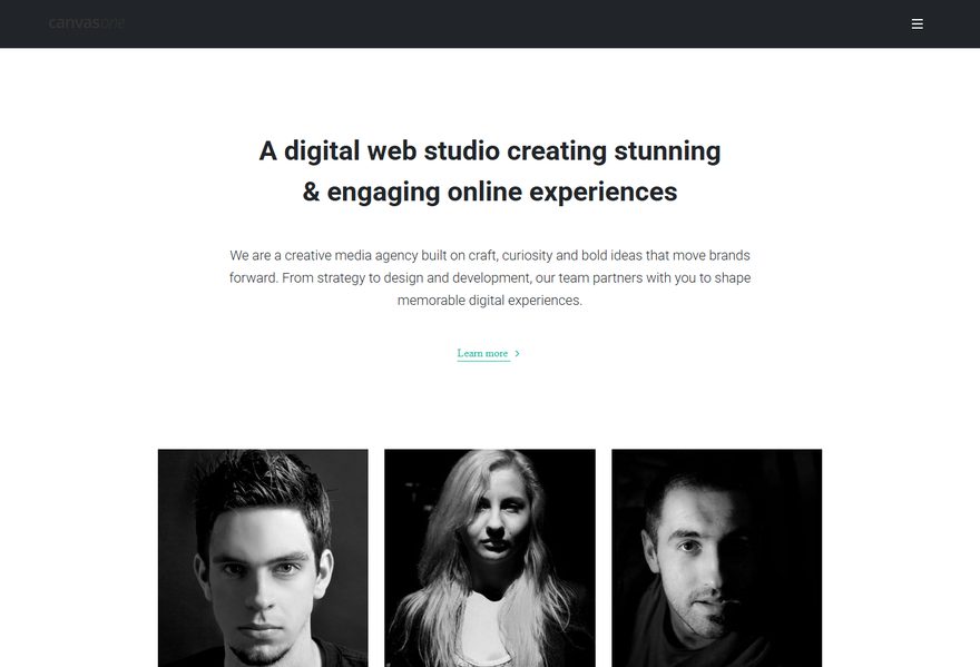 Fullscreen Revolution website example