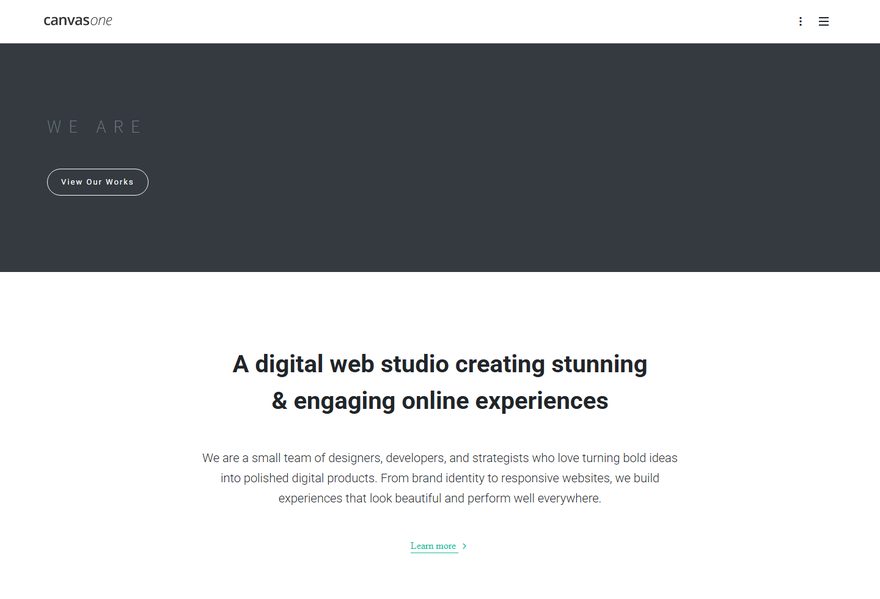 Text Rotator Dark website example